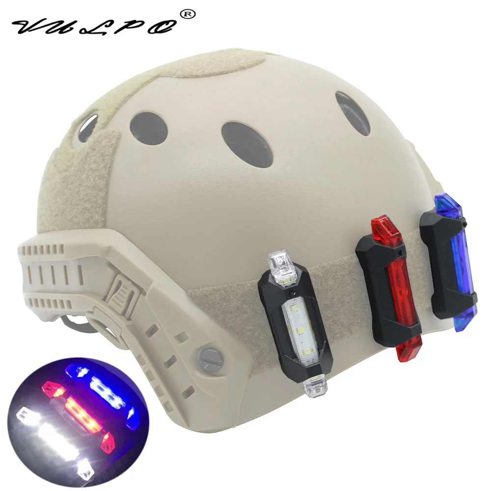 

VULPO Tactical Helmet Backpack Signal Light USB Rechargeable Cycling Flashing Airsoft Sports Warning Life-saving Lamp