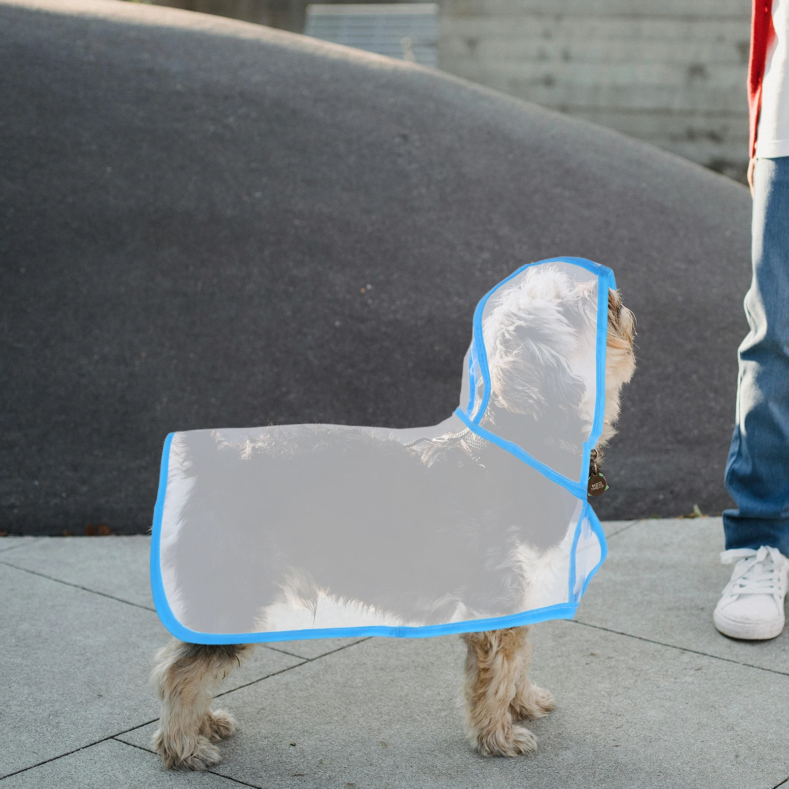

Transparent Pet Rainwear Waterproof Puppy Raincoat Small Dog Clothes Rain Suit Poncho Lightweight Plastic Carrying Pouch