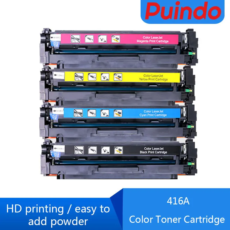 Cartucho de tóner M454dw adecuado para HP M454dn hp 416A M479fdw M479dw M479fnw M454nw cartucho de tóner de Color