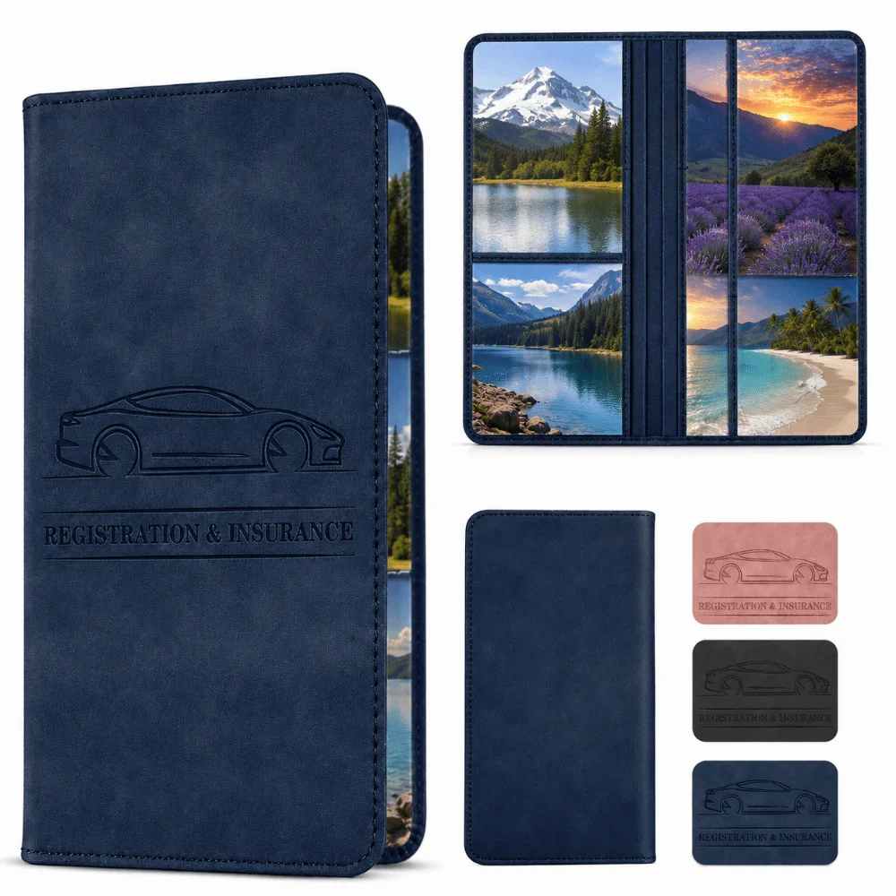 Magnetic Closure Car Document Organizer Neat Stitched PU Leather Glove Box Storage Case Compact Lightweight Short/Long Style