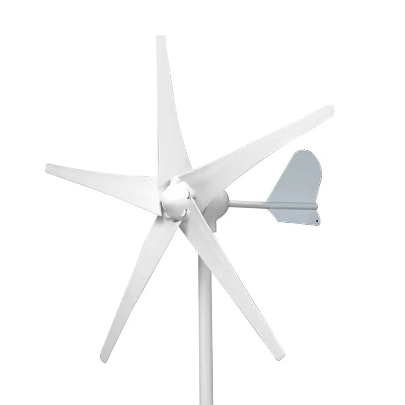 500 W  Horizontal Wind Turbine Generator 12 V 24V  5   Blades Windmill Home Use + 600 W Waterproof Charger Controller