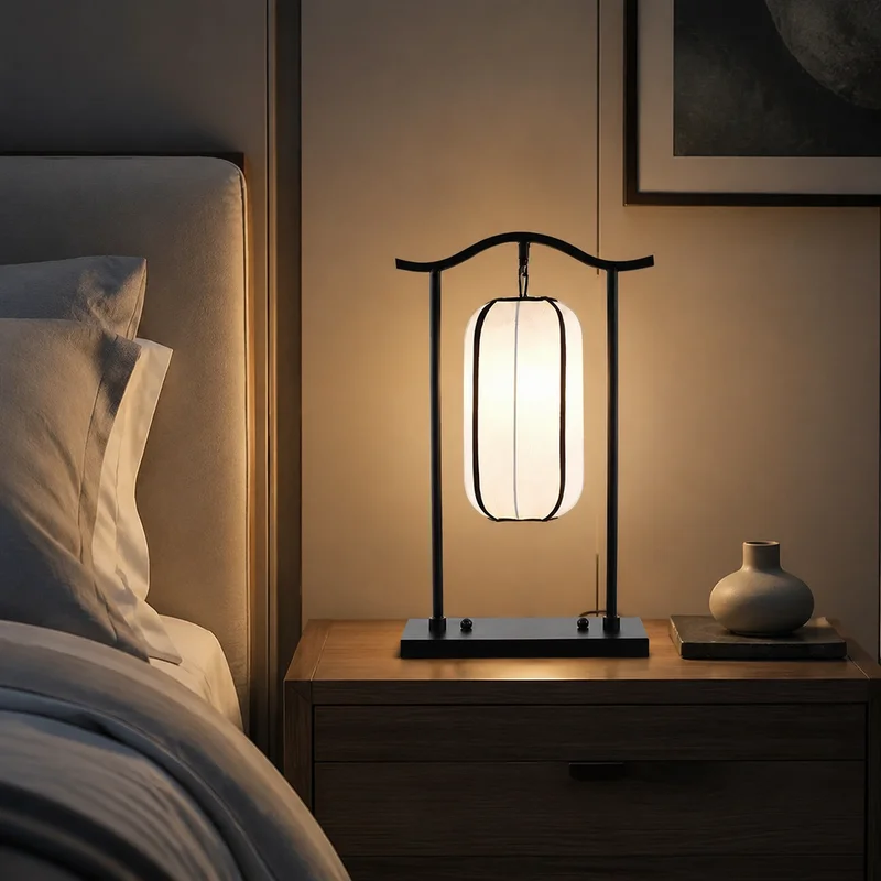 Japanese Fabric Lantern Shade With Tassel Design For Living Room Bedroom Zen Home Decor Minimalist