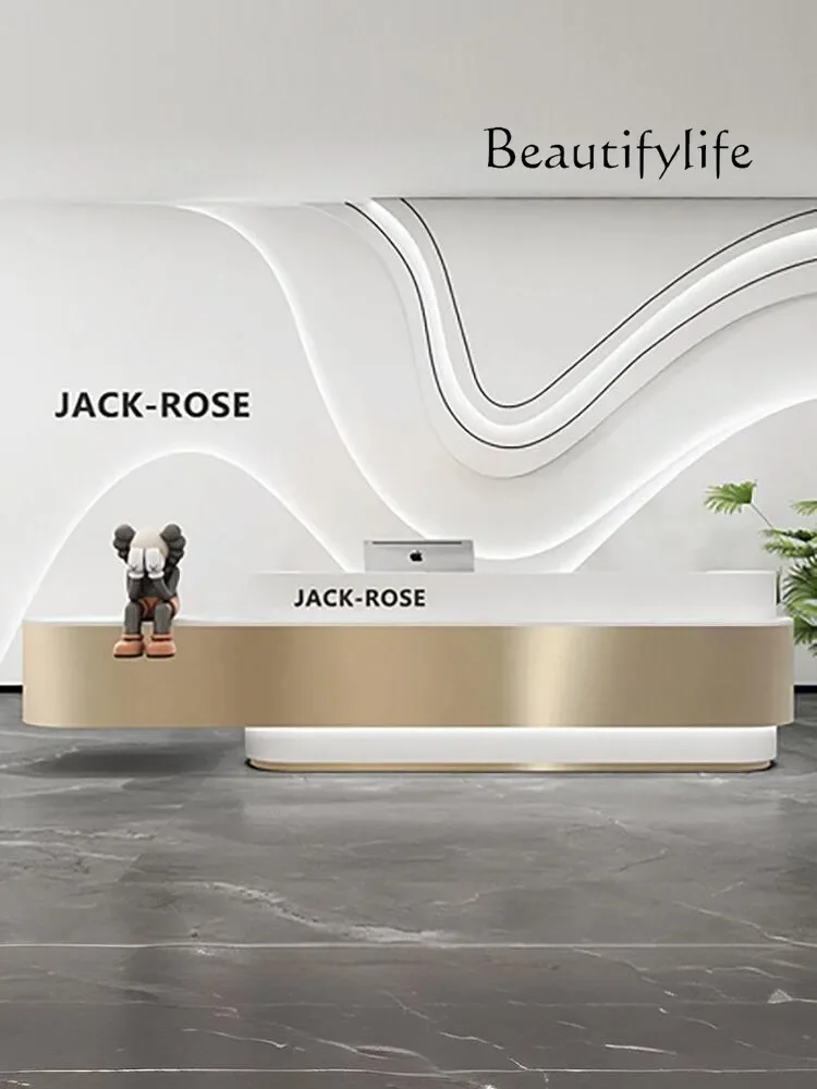 Paint company reception desk office beauty salon bar checkout page arc customization