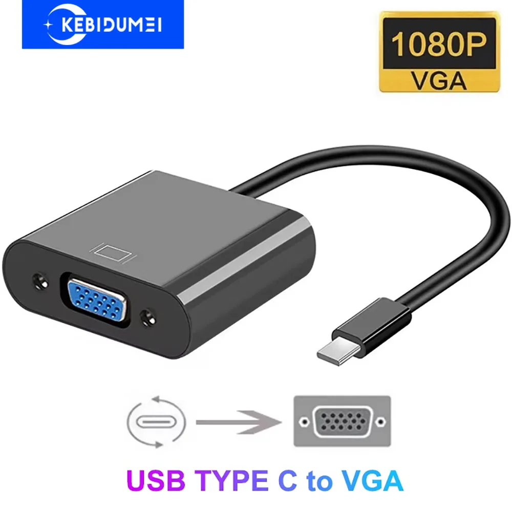 

Адаптер USB C 3.1 Type-C к VGA Кабель-переходник HD 1080P для MacBook Pro Samsung TV Телефон Ноутбук Экран Линия Проекционный преобразователь