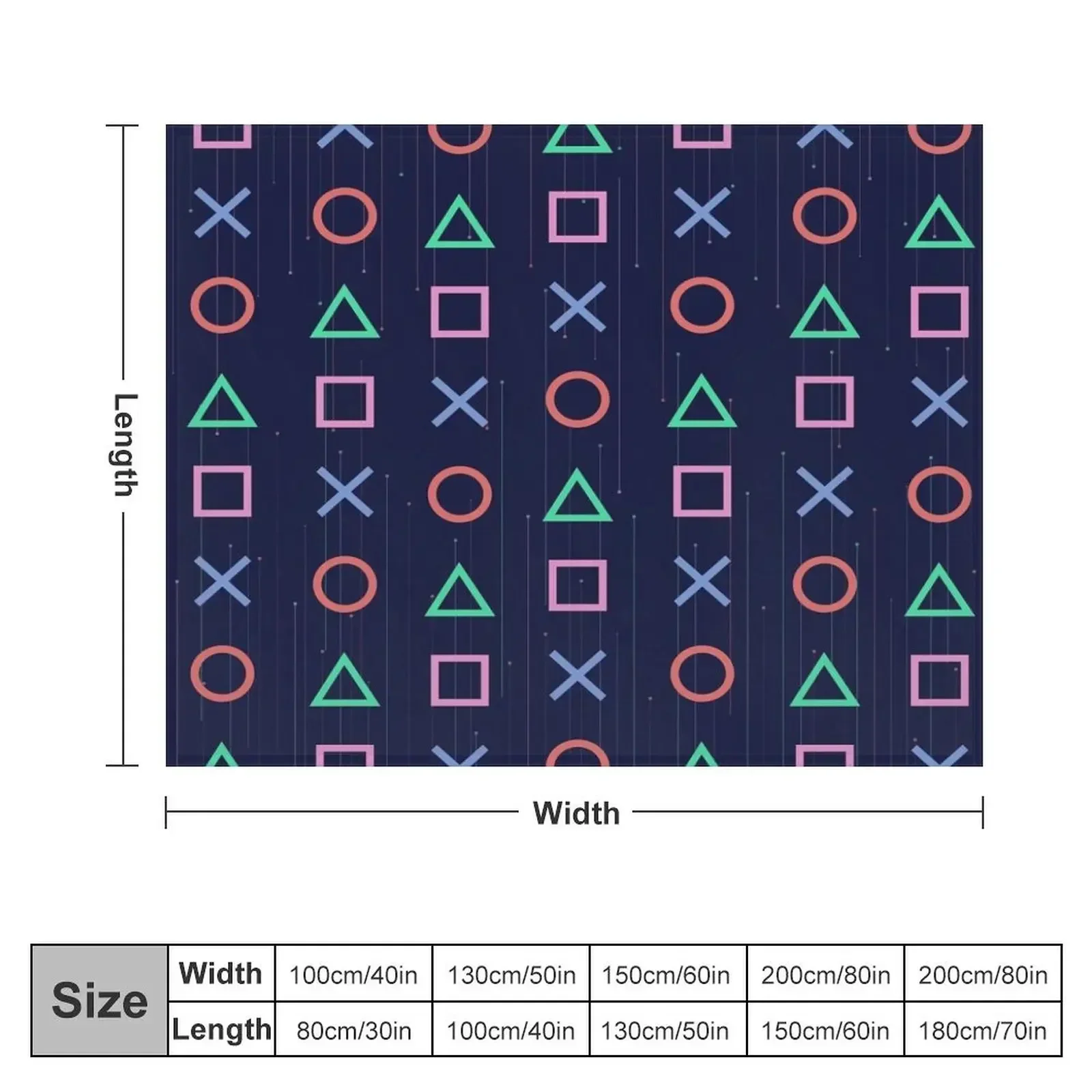 Play Glitch Vaporwave Throw Blanket Flannel Fabric Warm warm for winter Blankets