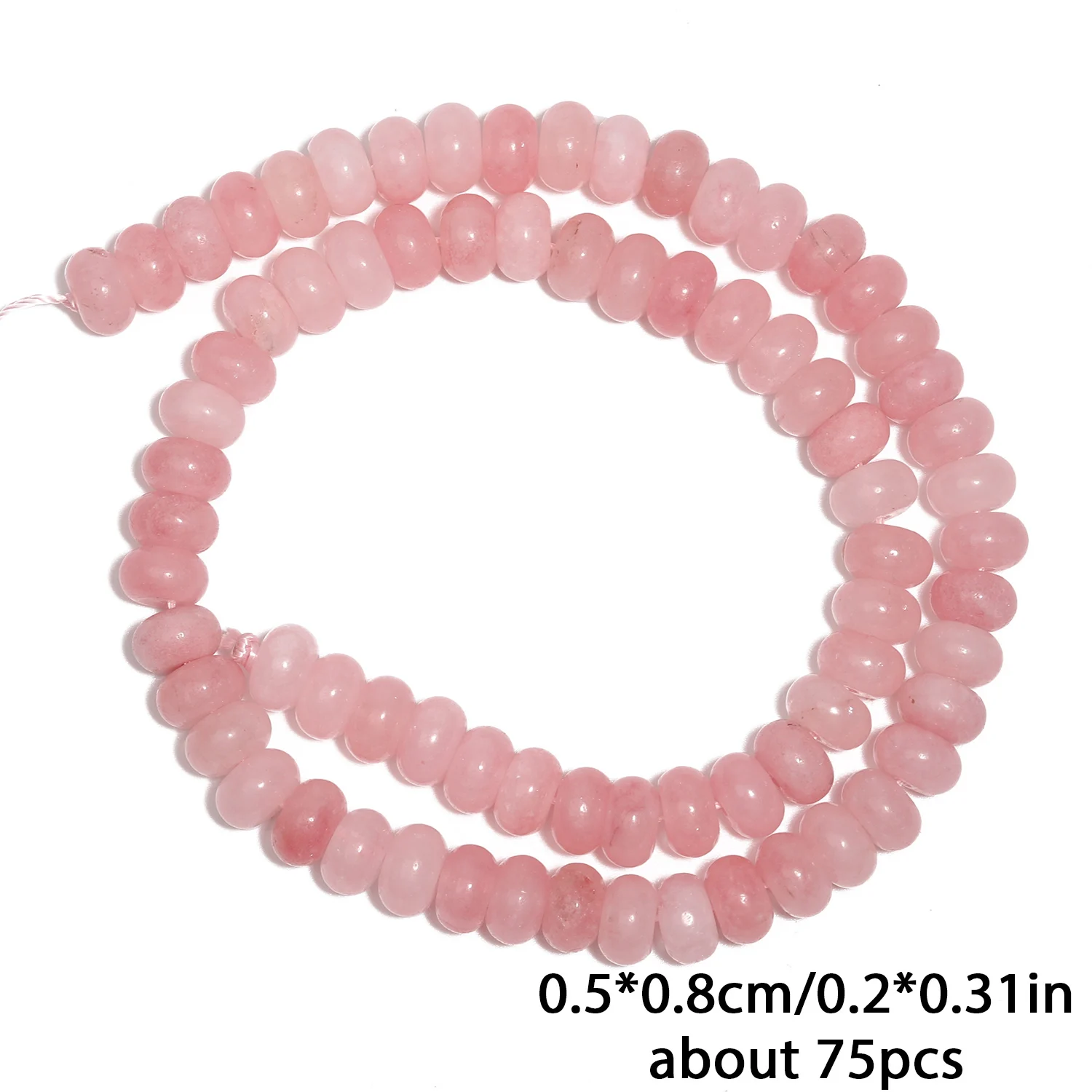 Natursteine Rondelle Spacer Perlen 5x8mm Gelb Grün Jade Flache Runde Perlen für Armbänder Perlen Schmuckherstellung Zubehör – Detail 36
