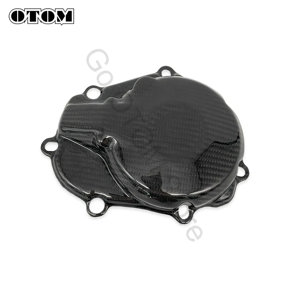 OTOM 2016-2018 Motorcycle Ignition Guard Cover Engine Motor Stator Carbon Fiber Protector For KAWASAKI KX450F Motocross Bikes view 4