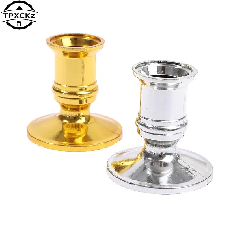 2pcs/set Plastic Candle Holder Candle Base Candlestick Holder For Home Decor