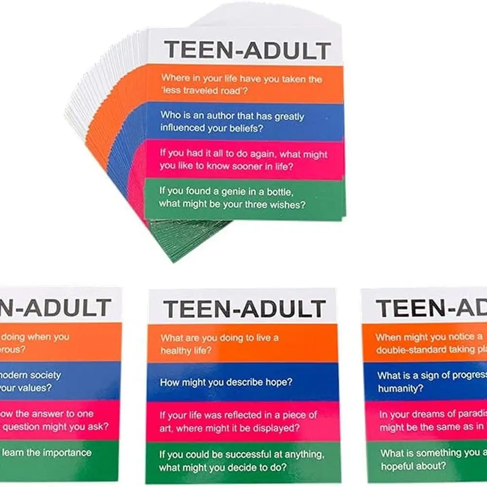 YEHUA Therapy Game: 5-Card Set with 48 Stackable Blocks for Self-Esteem, Junior, Teen/Adult, Life Skills & Icebreakers