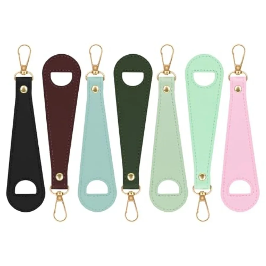 7 Packs Leather Hat Clip for Travel on Bag Luggage Set, Adjustable Hat Holder for Travel