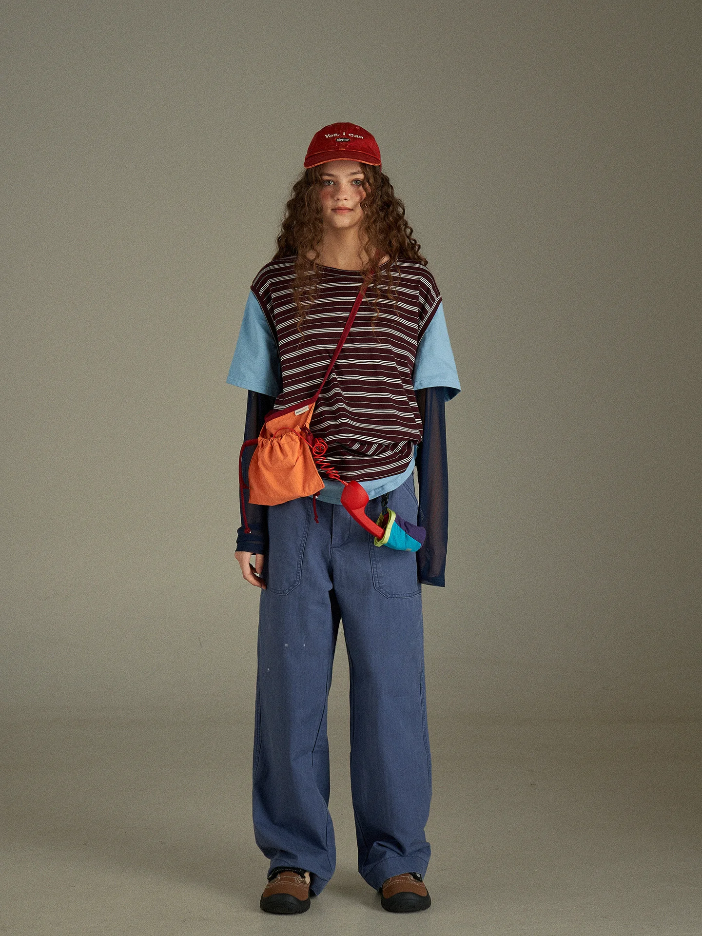 

Luluay Ретро Фальшивая двухсекционная футболка в полоску с длинным светом, женская ранняя осень, круглый топ с маленьким воротником