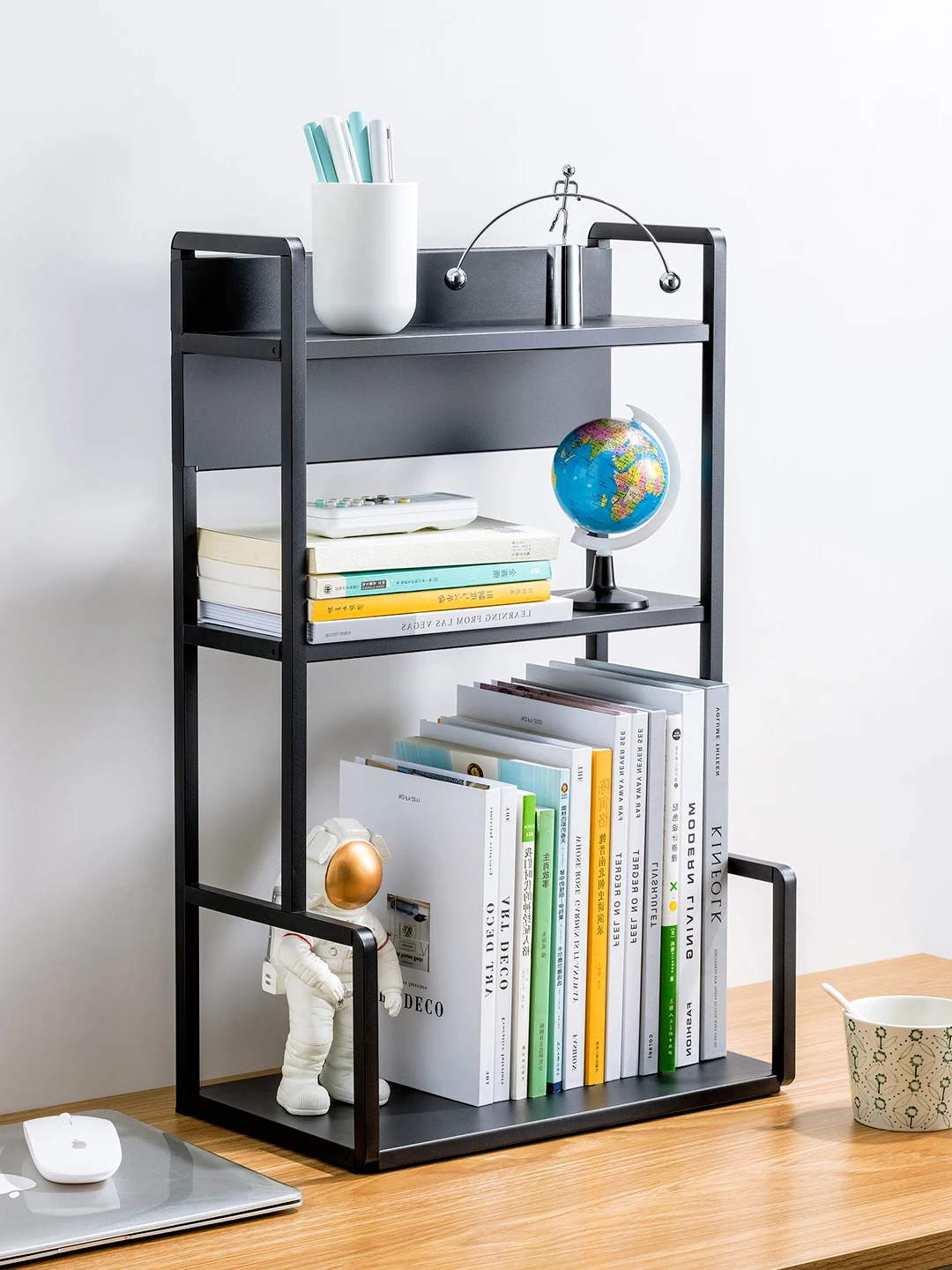 Simple bookshelf storage shelves, office desktop small shelves, household desks, multi-level dormitory desks