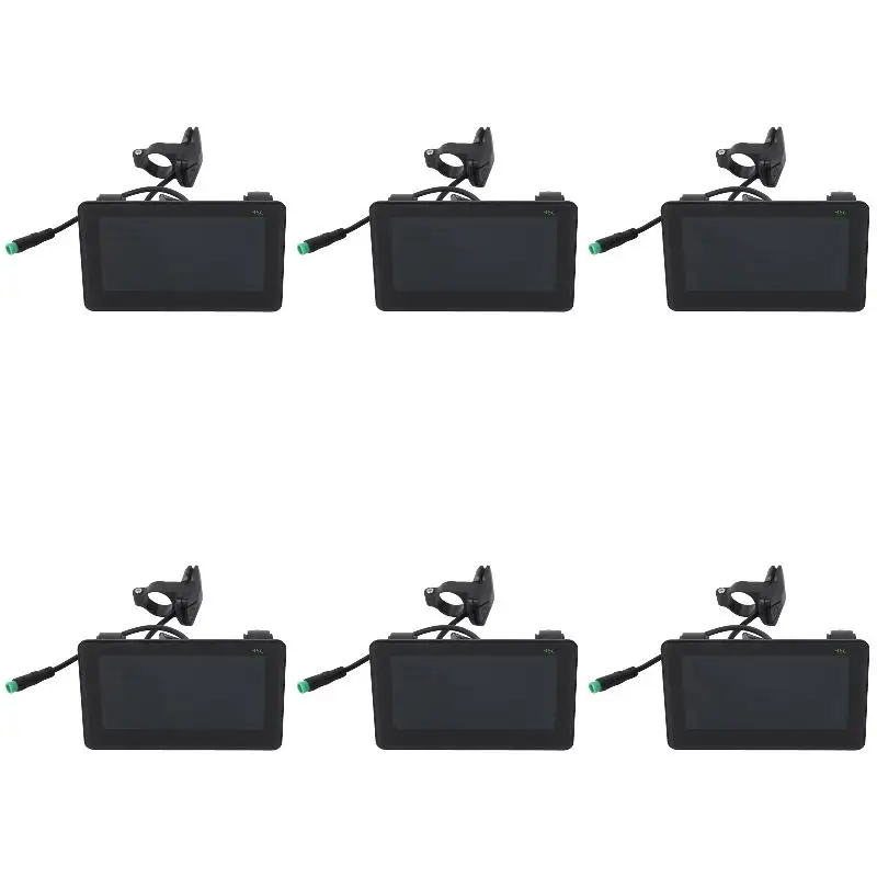 6Pack X(H6C Electric Bike LCD Display Meter 24V-60V E Scooter LCD Panel Color Screen with USB UART for Electric Bike 5PIN
