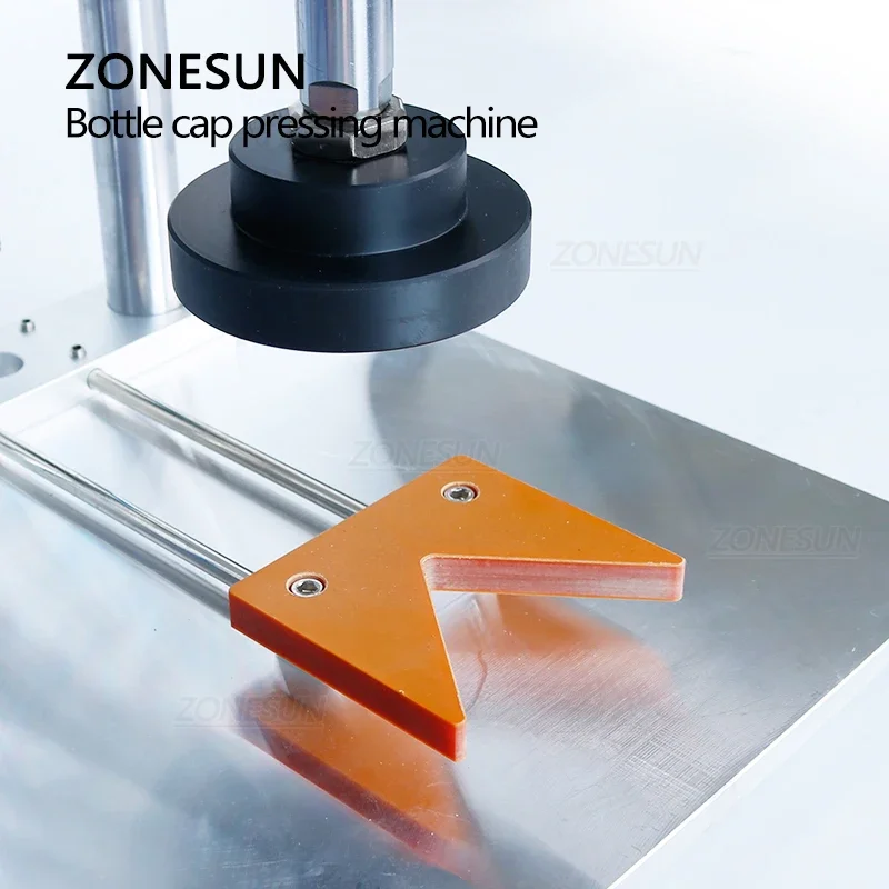 ZONESUN ZS-XG70ZC Tabletop Pneumatic Crown Capper Milk Powder Can Wine Bottle Cap Cork Pressing Machine Capping Machine