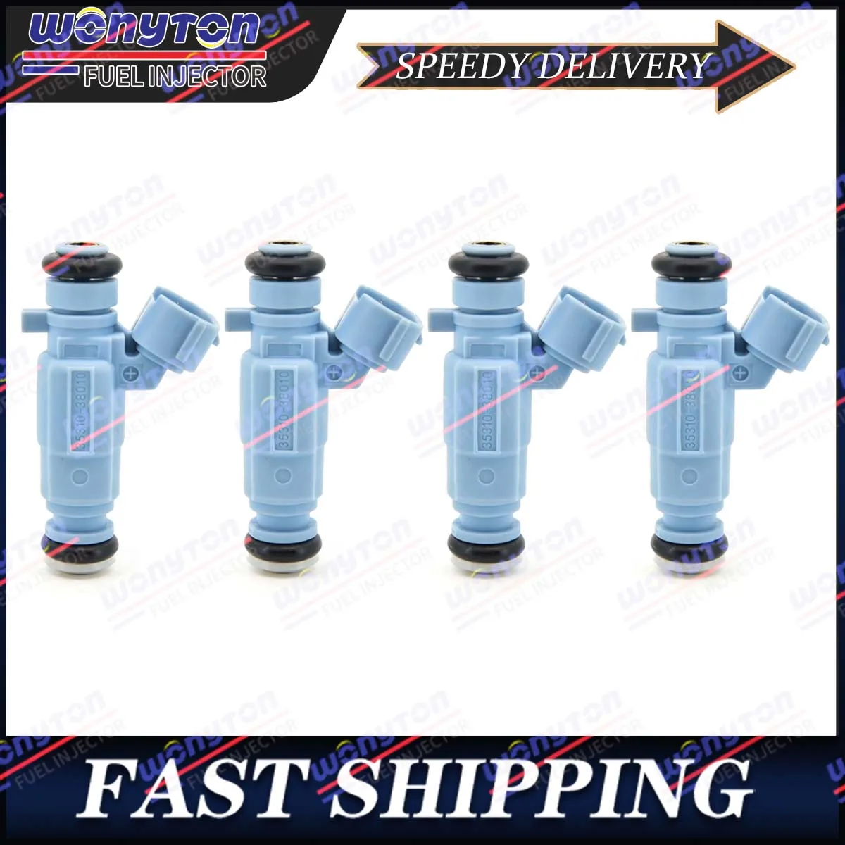

4PCS Fuel Injector Nozzle 35310-38010 Fit For Hyundai Santa Fe XG350 Sonata Kia Amanti Optima Sorento Sedona 2.4L 3.5L 1999-2006