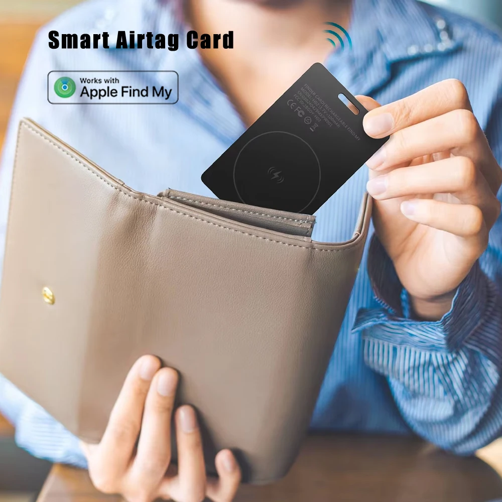 new Smart Airtag Card Smart Anti-lost Device Wireless Charging Find My Locator Suitable for Apple Search App motion tracking