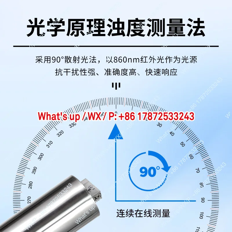 Online turbidity detector, circulating sludge concentration meter, submerged water turbidity sensor