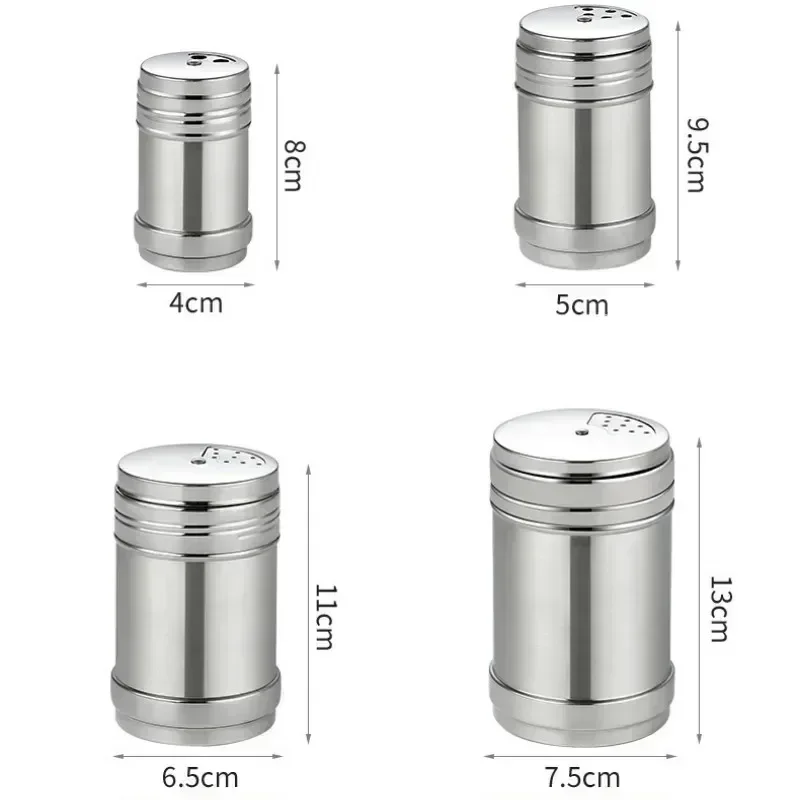 Stainless Steel Spice Jars Barbecue Salt Shaker Pepper Seasoning Bottle Home Condiments Storage Container Kitchen Accessories