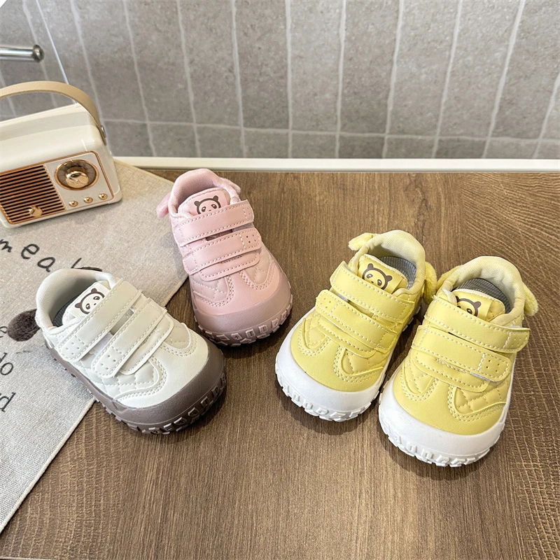 

Детские кроссовки на двойной липучке для малышей, нескользящие, с мягкой подошвой, осенняя новинка 2026 года, модные и милые