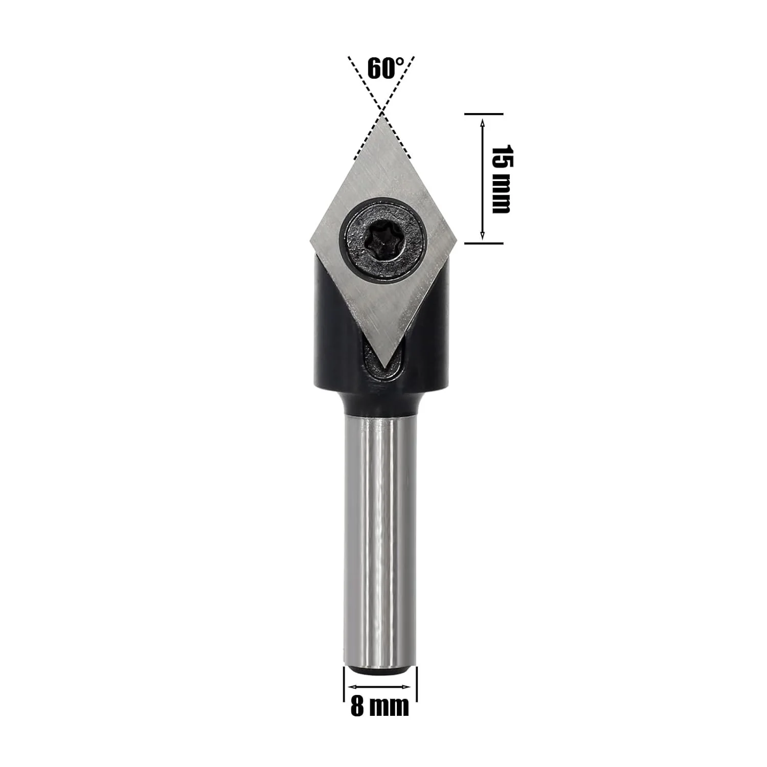 Groove 60 Degree Insert Carbide Style Spoilboard Single Flute Bit End Mill for Woodworking Cnc Milling Cutter Cnc Machine Tools