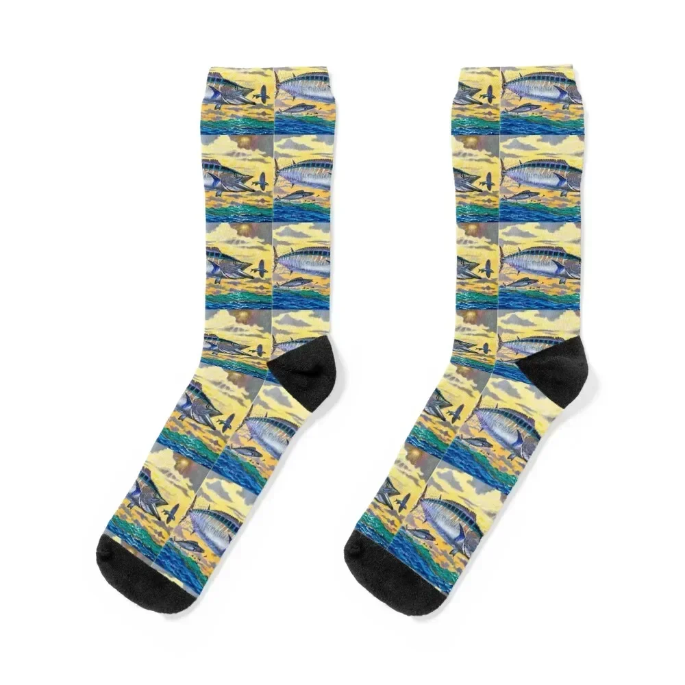 

wahoo sunrise Socks man happy Run hiphop Luxury Woman Socks Men's