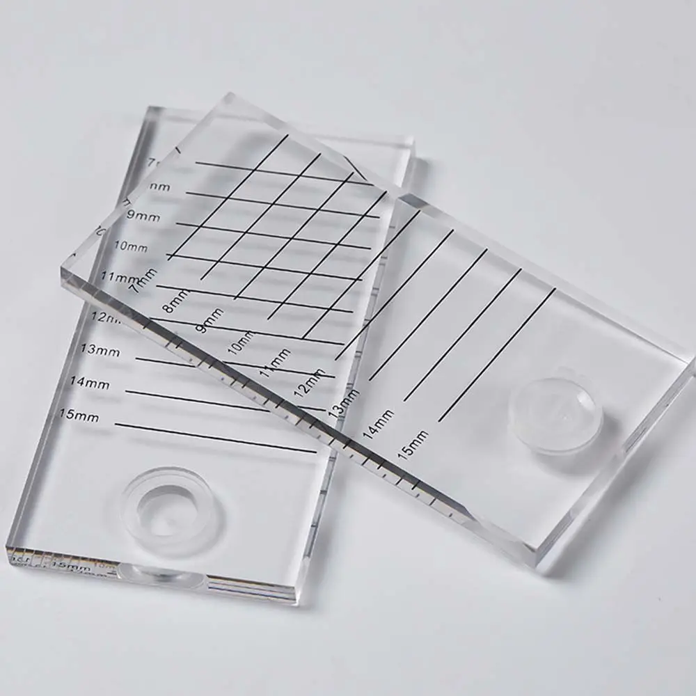 Glue Cap Eyelash Extension Shelf False Eyelash Holder Fake Eyelash Tray Clear Eyelash Plate Lashes Glue Pallet False Lash Tile