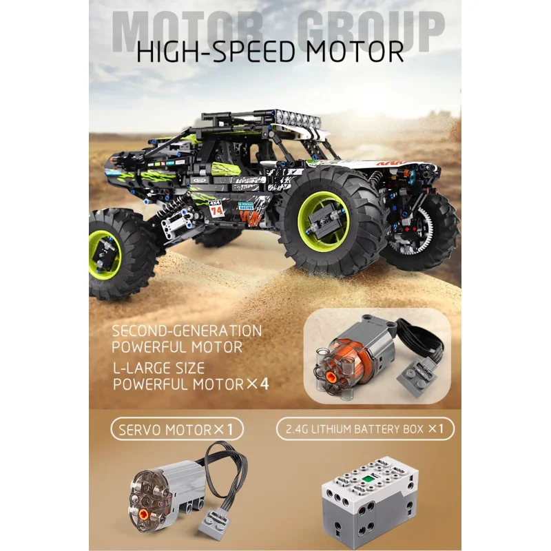 MOLD KING 18002S Tecnico RC Auto Giocattoli Per I Ragazzi Building Blocks di Controllo Remoto Fuoristrada Auto Terreno Arrampicata Buggy Camion Regali