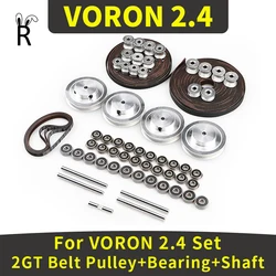 VORON 2.4 Set GT2 Open Timing Belt 2GT 188-2GT-RF Shaft Bearing 625 F695 2RS Motion Part 16T 80T 20T Tooth 2GT Timing Pulley Set
