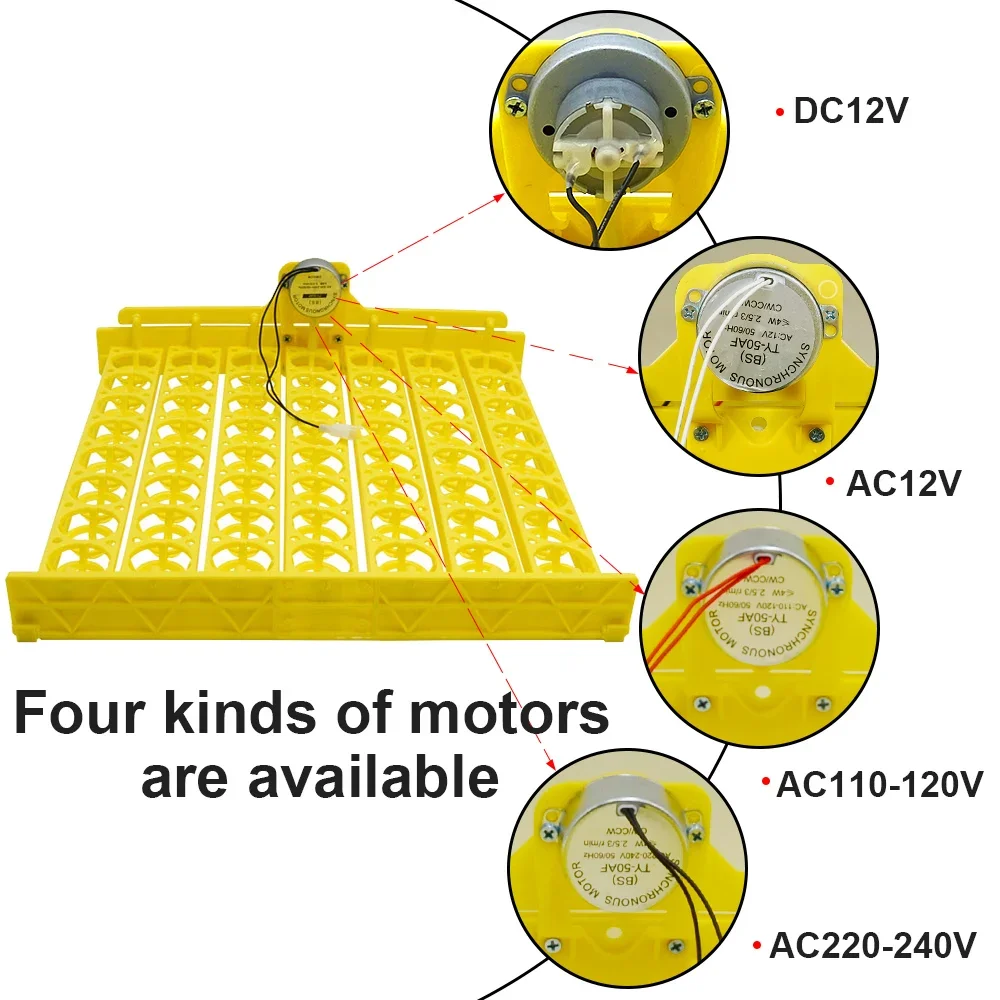 56 Eggs Incubator Eggs Automatic Incubator Incubator motor Turn Tray Poultry Incubation Equipment Farm poultry Hatching device