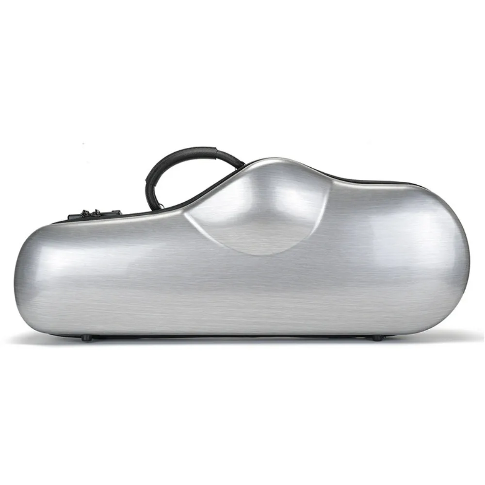 Hard Shell Backpack Straps Aluminum Grey Color Tenor Saxophone Case