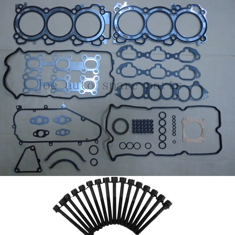 VQ30DE 3.0L 2987cc Engine Full gasket set kit cylinder head bolt nuts screw for Nissan Maxima A32 95-99 Infiniti I30 A32 96-99