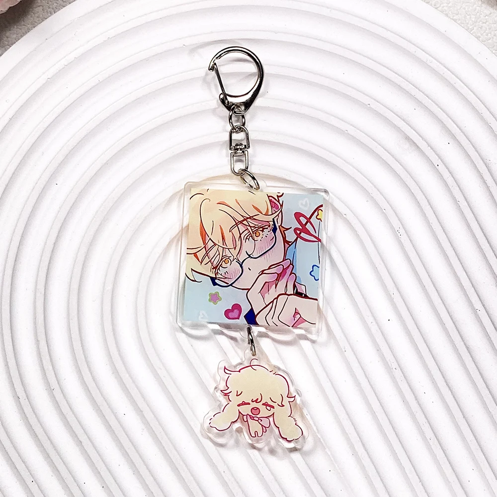 1/8Pcs Anime Alien Stage Acrylic Car Keychain Cute Bag Charms Accessories Backpack Funny Key Holder Keyring Fans Friends Gifts image 3