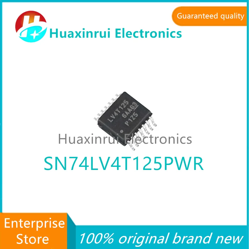 SN74LV4T125PWR TSSOP14 100% original brand new silk screen printed LV4T125 single power four way buffer gate IC chip SN74LV4T125