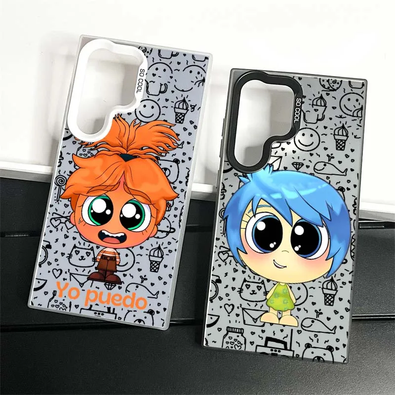 

Inside Out 2 Joy Sadness For Samsung Galaxy S25 S24 S23 S22 S21 S20 Ultra Plus FE 5G Colorful Silver Phone Case TPU Cover
