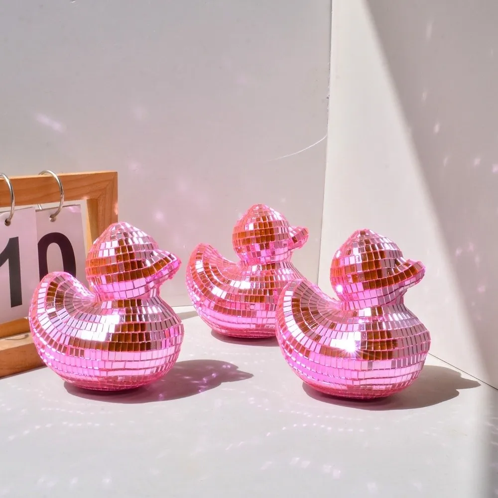 Creative Desktop Disco Mirror Decorative Duck Mirror Glass Disco Ornament Disco Decoration Duck Home Decor Disco Ball Duck Home