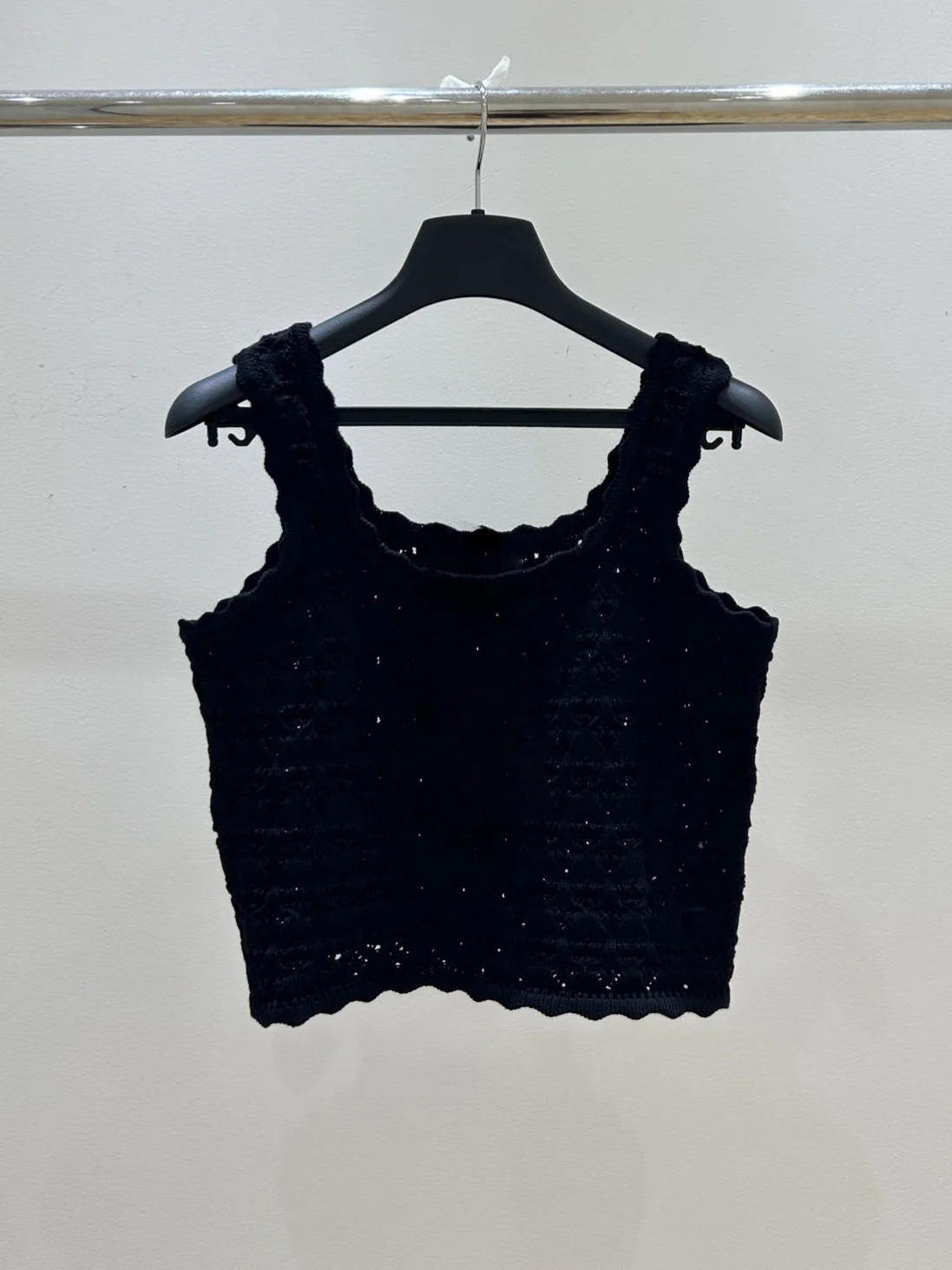 Sweet And Spicy Lace Hollow out Women's Tank Top Strap Slimming Versatile Ageless Fashionable Top U-Neck Short Length Outerwear