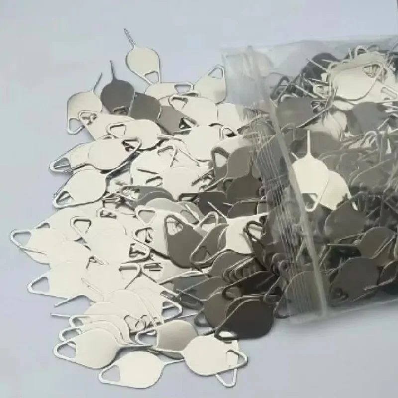 مخصص سيم بطاقة دبوس مفتاح إبرة الفضة النيكل مطلي بطاقة Sim القاذف دبوس سيمز بطاقة للهاتف