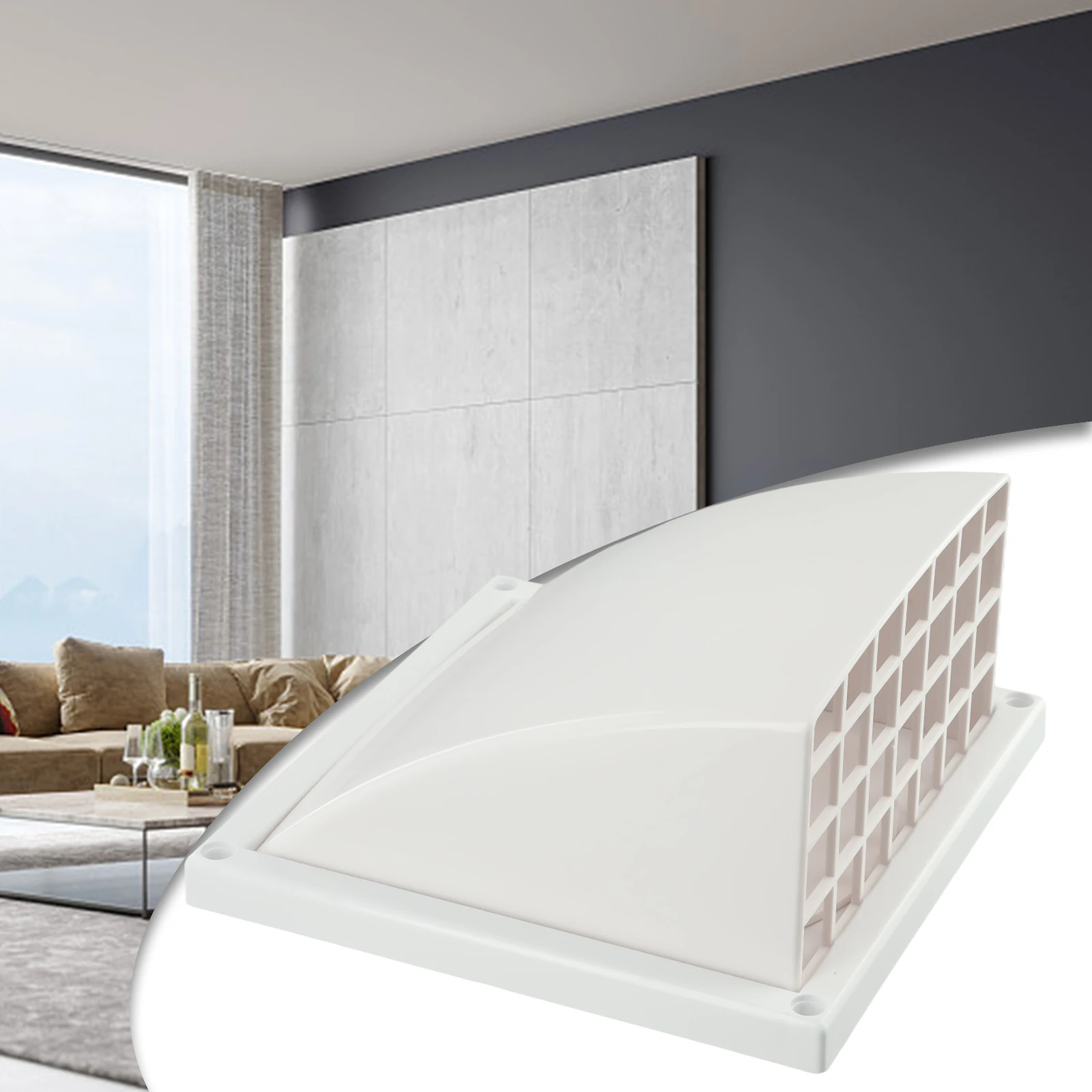 

Воздуховыпускное отверстие для воздуховода Надежное белое наружное настенное вытяжное отверстие Многофункциональное 1 шт. ABS Крышки для воздуховодов Вентиляционные решетки