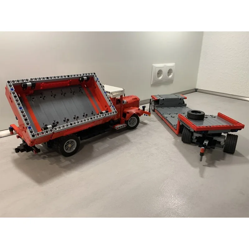 

MOC-47757 Classic New Style Cargo Dump Truck Building Block Model 1210 Parts Boys' Children's Birthday Christmas Toy Gift