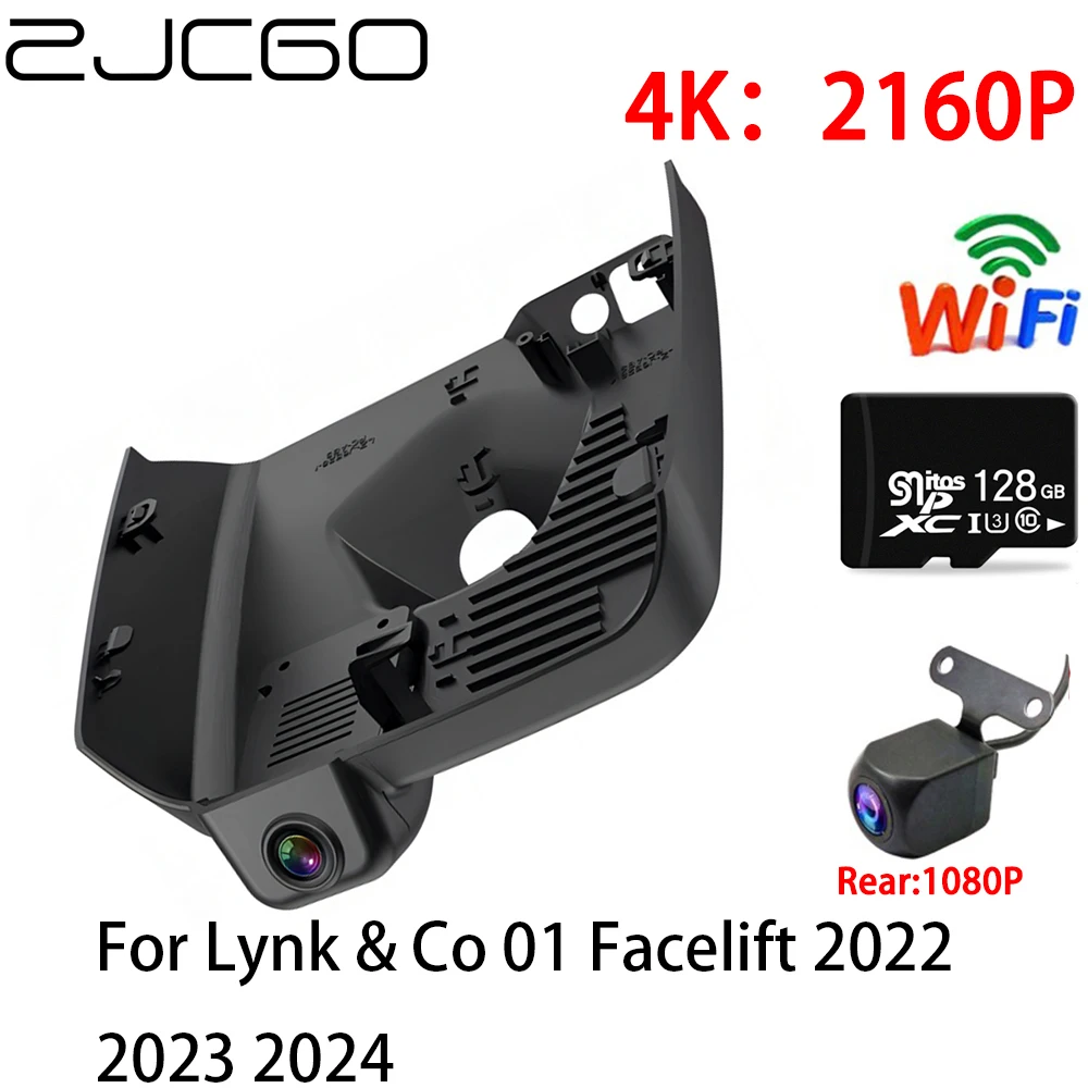 

ZJCGO 2K 4K Car DVR Dash Cam Wifi Front Rear Camera 2 Lens 24h parking for Lynk & Co 01 Facelift 2022 2023 2024