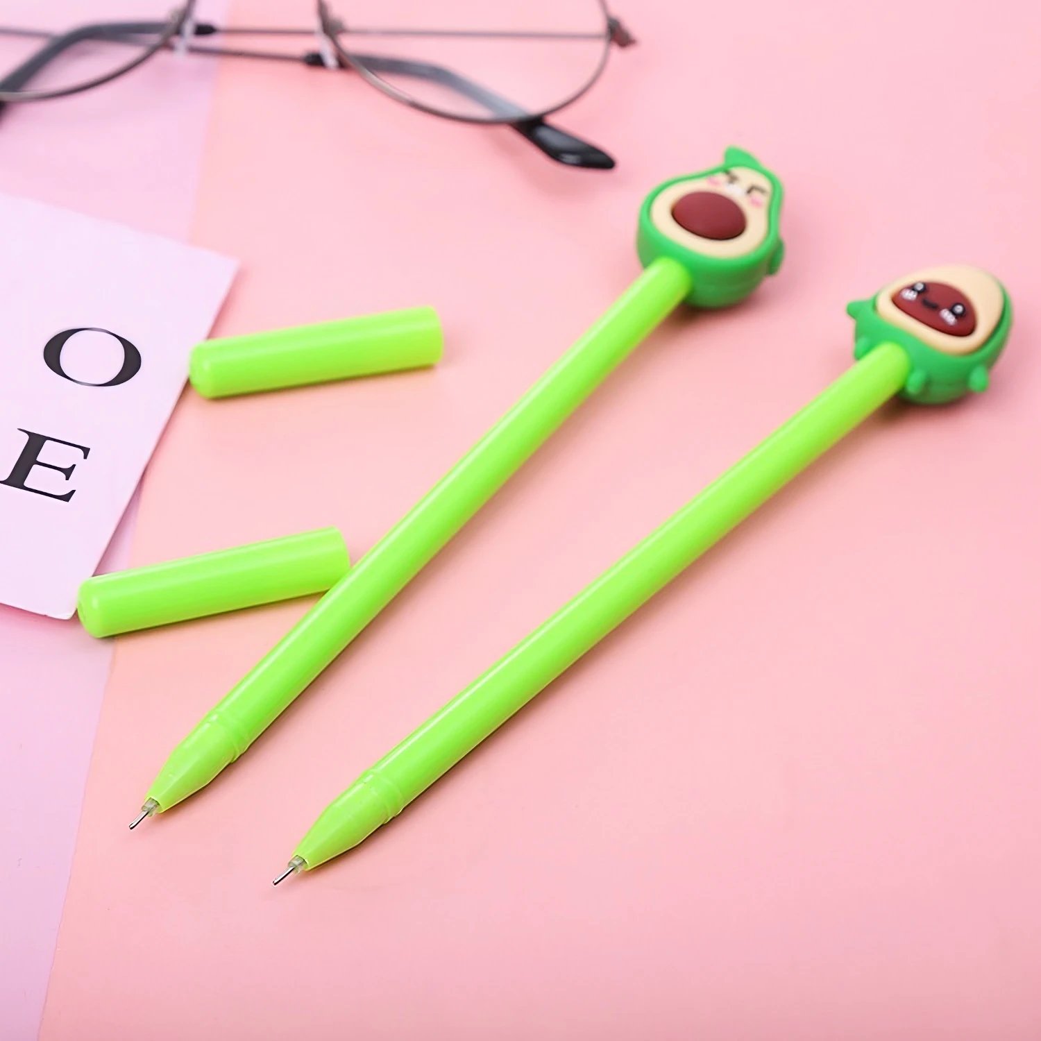 Cute Fruit Shape Avocado Gel Pen Fun Stationery Office Supplies 1PC