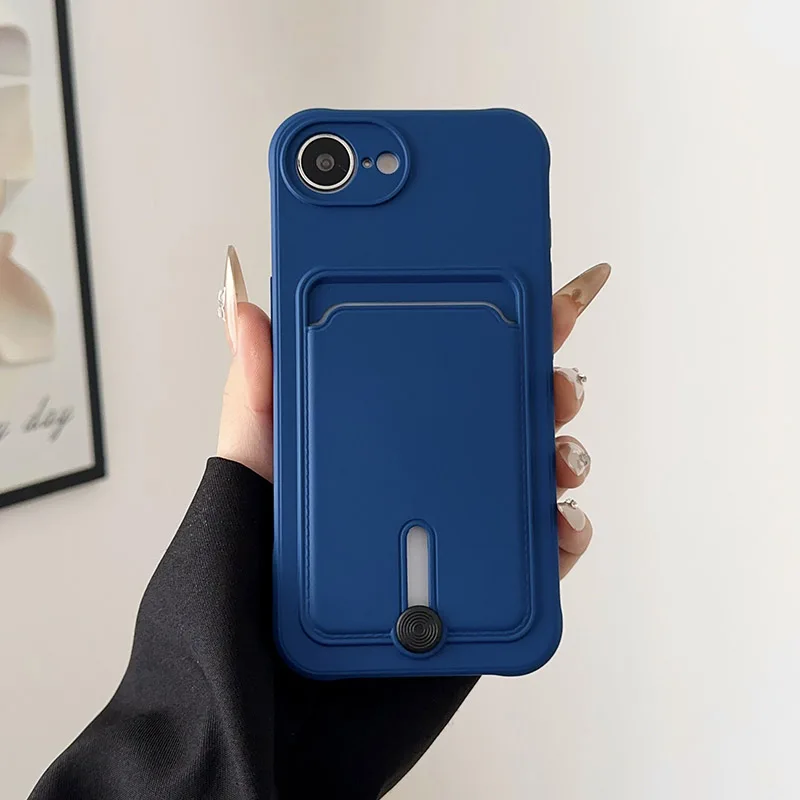 เคสโทรศัพท์สําหรับiPhone 16E 16 15 14 13 12 Mini 11 Pro Maxแฟชั่นกระเป๋าสตางค์นุ่มTPUโทรศัพท์กรณี