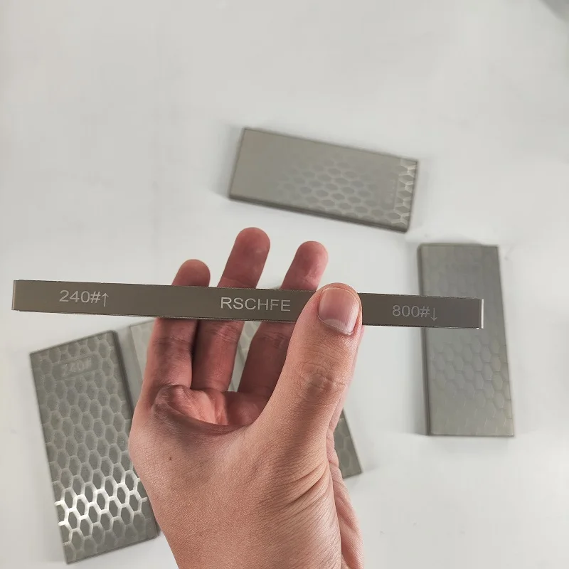 NEW 1Pcs 180~2000# Diamond Sharpening Stone Double Side, Knife Sharpener for Kitchen Blade Honing & Coarse Sharpening