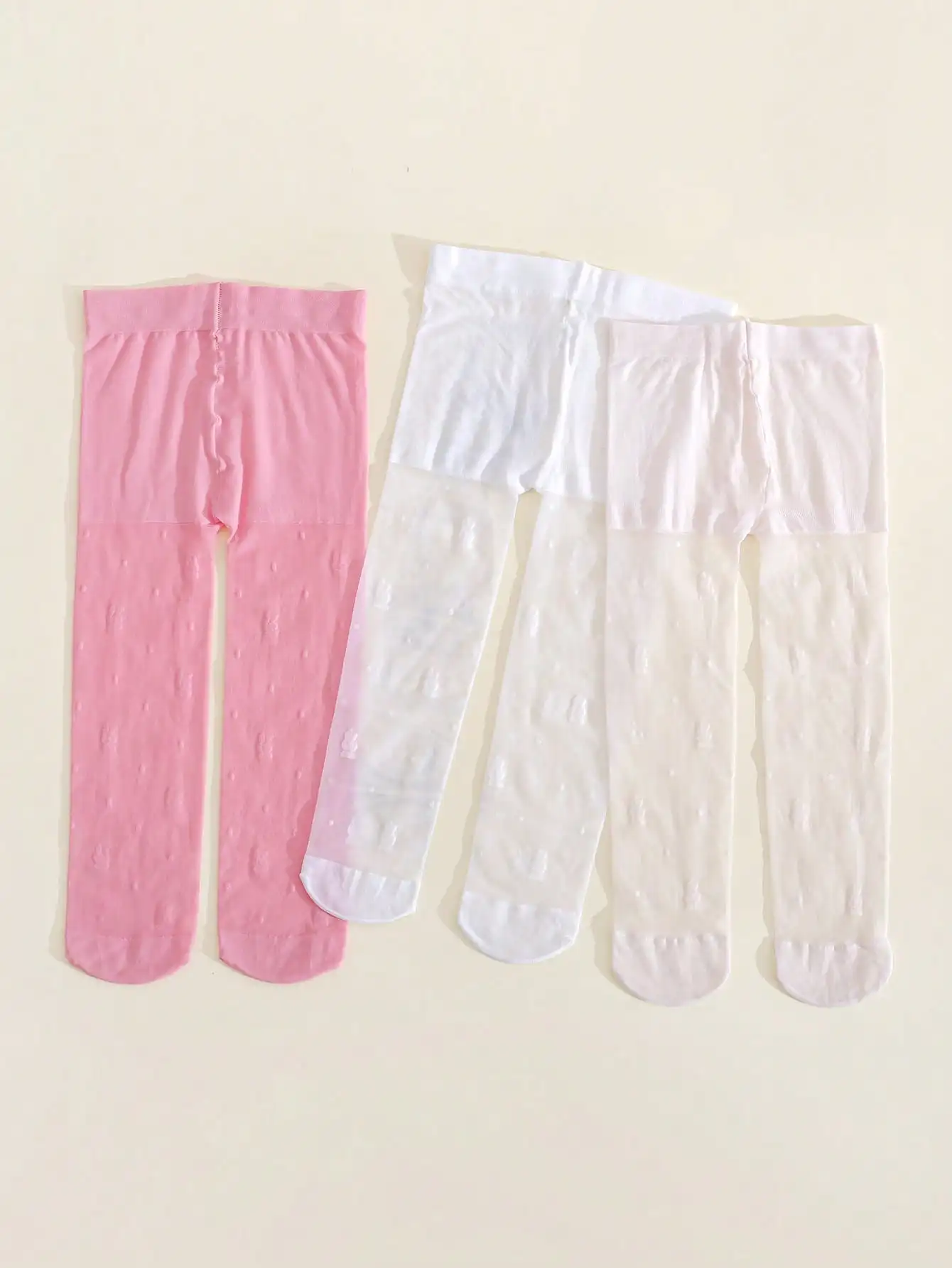 3Pack Toddler Girls Floral Print Tights 0-3Y UPF50 Sun Protection Sheer Elastic Kids Pantyhose for Summer Dress Party Daily Wear - view 3