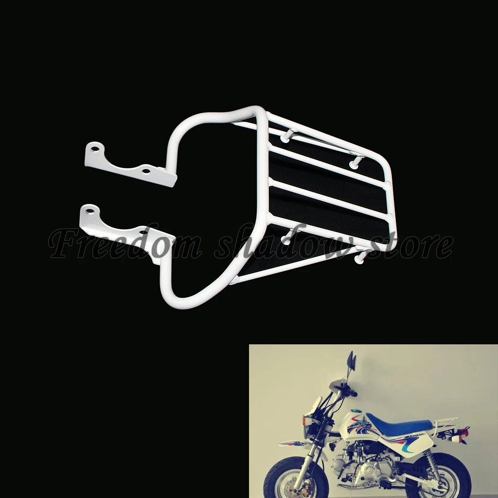 Motorcycle White Rear Rack Rear Luggage Rack Frame Bracket For Honda Monkey Bike Z50r Baja Skyteam Mini Bike