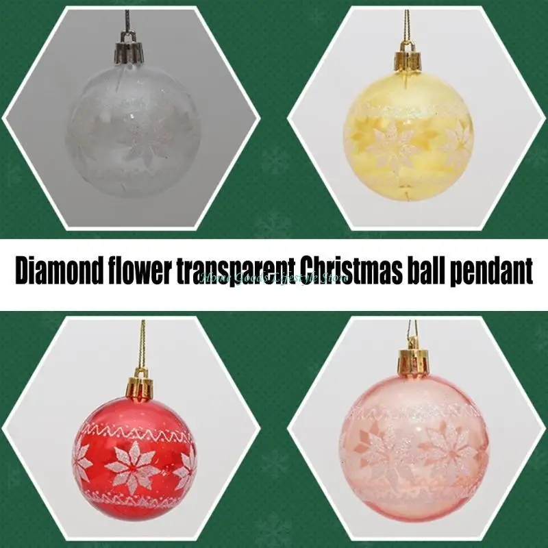 E74E 2Box Christmas Tree Bauble for Seasonal Adornment Stylish Home Decorations Hanging Pendant Festives Tree Embellishments