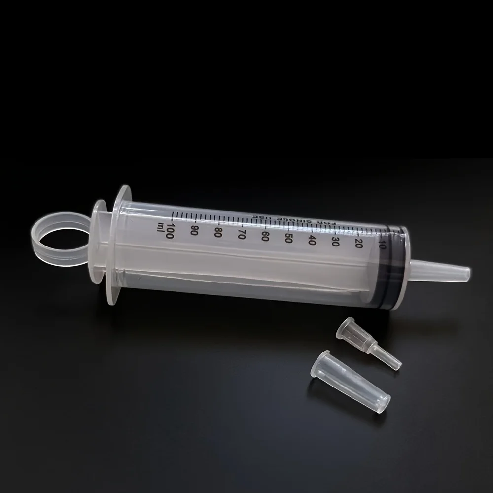 Kunststoffspritze, Erhältlich in den Größen 1000ml, 550ml, 350ml, 200ml, 100ml, 60ml, 20ml, 10ml, Geeignet für Laborabgabe, Klebstoffdosierung, Bewässerung und Veterinärmedizin