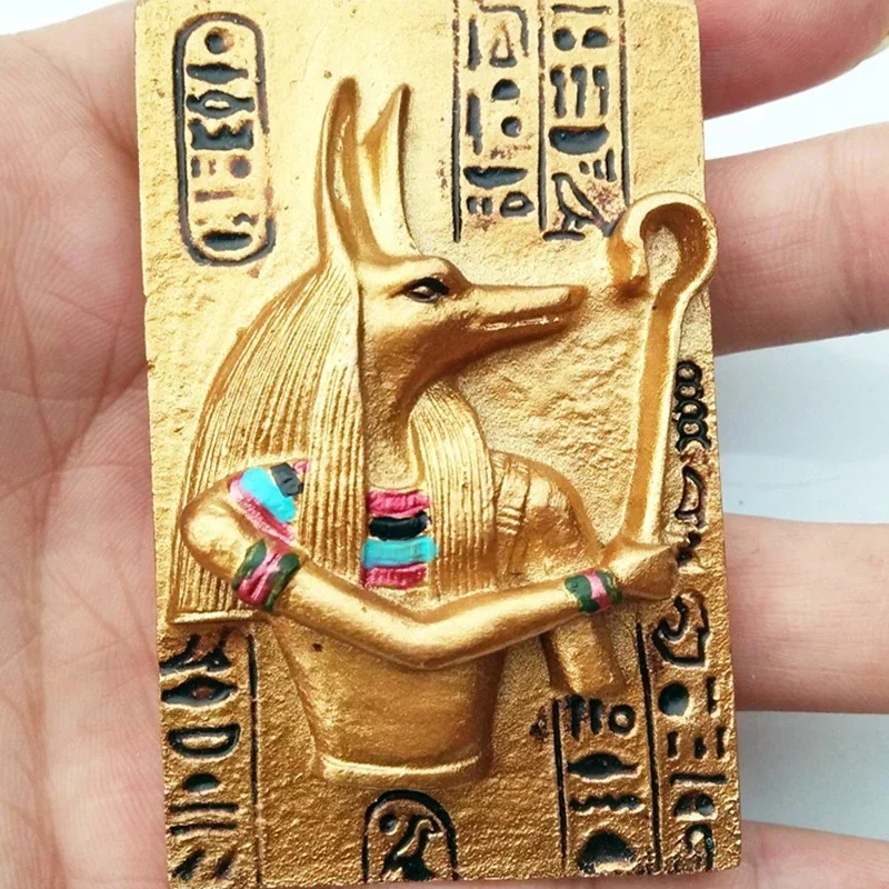 3d Fridge Magnet Egyptian Mythology Anubis Queen Magnetic Refrigerator Stickers Middle East Travel Gifts Fridge Magnets Sticker