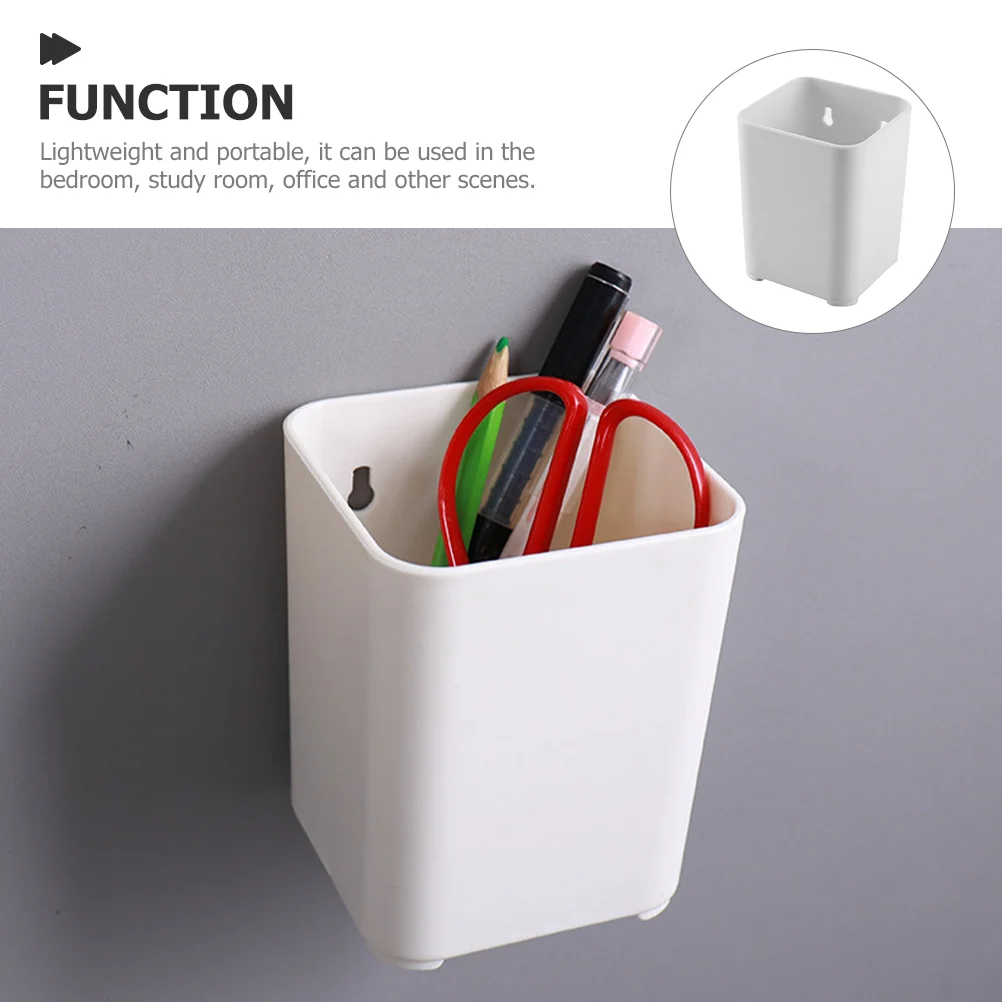 Multifunction Wall Storage Box Office Desk Pen Holder Silverware Organizer Pp Paper