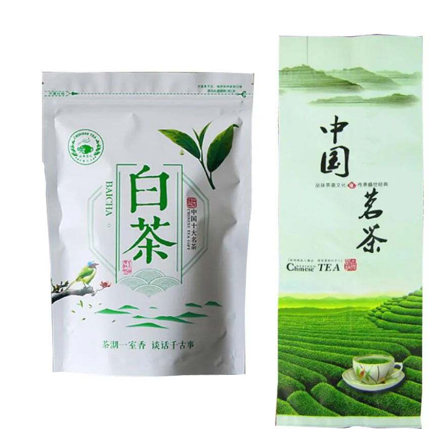 

Premium 200g Chinese FuDing White Tea Set Vacuum Plastic Bags 100g Anji White Tea Bags Compression No Packing Bag